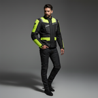 Giacca Moto Hevik Stelvio Light Nero/Giallo Fluo - Moon Bike - Vista 5