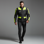 Giacca Moto Hevik Stelvio Light Nero/Giallo Fluo - Moon Bike - Vista 6