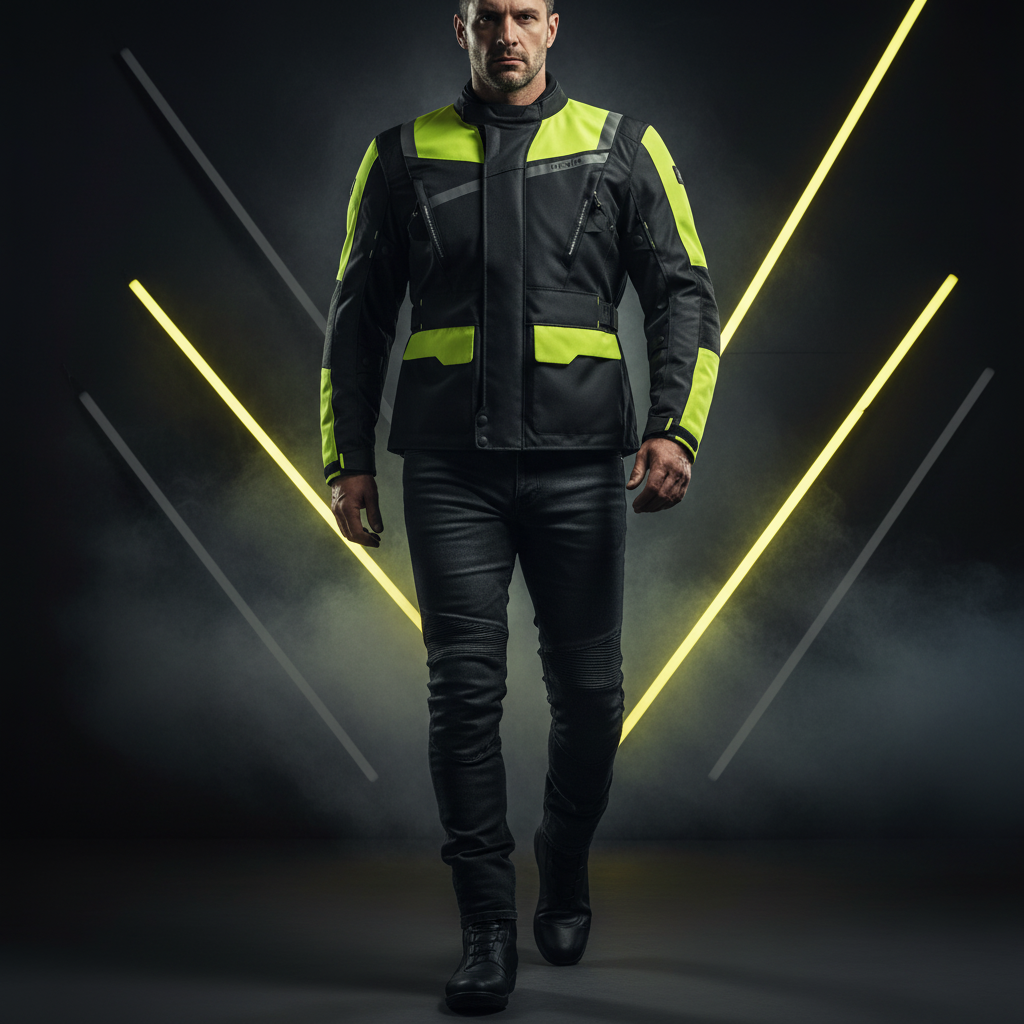 Giacca Moto Hevik Stelvio Light Nero/Giallo Fluo - Moon Bike - Vista 9