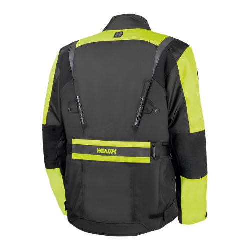 Giacca Moto Hevik Stelvio Light Nero/Giallo Fluo - Moon Bike - Vista 2