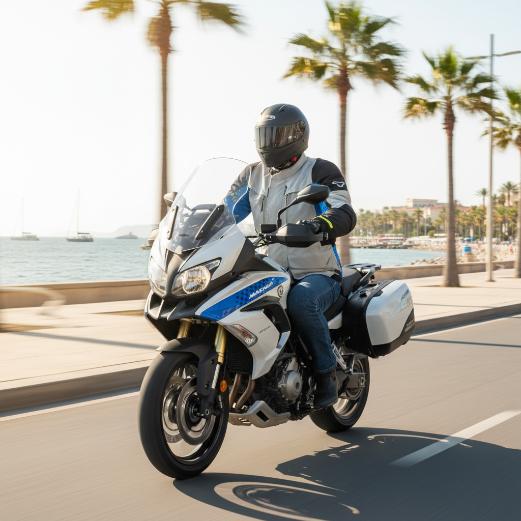 Macna Giacca Moto Macna Fusor Light Grey Blu – Impermeabile 3 Strati CE Livello 2 Blu Abbigliamento per moto - Moon Bike - Vista 10