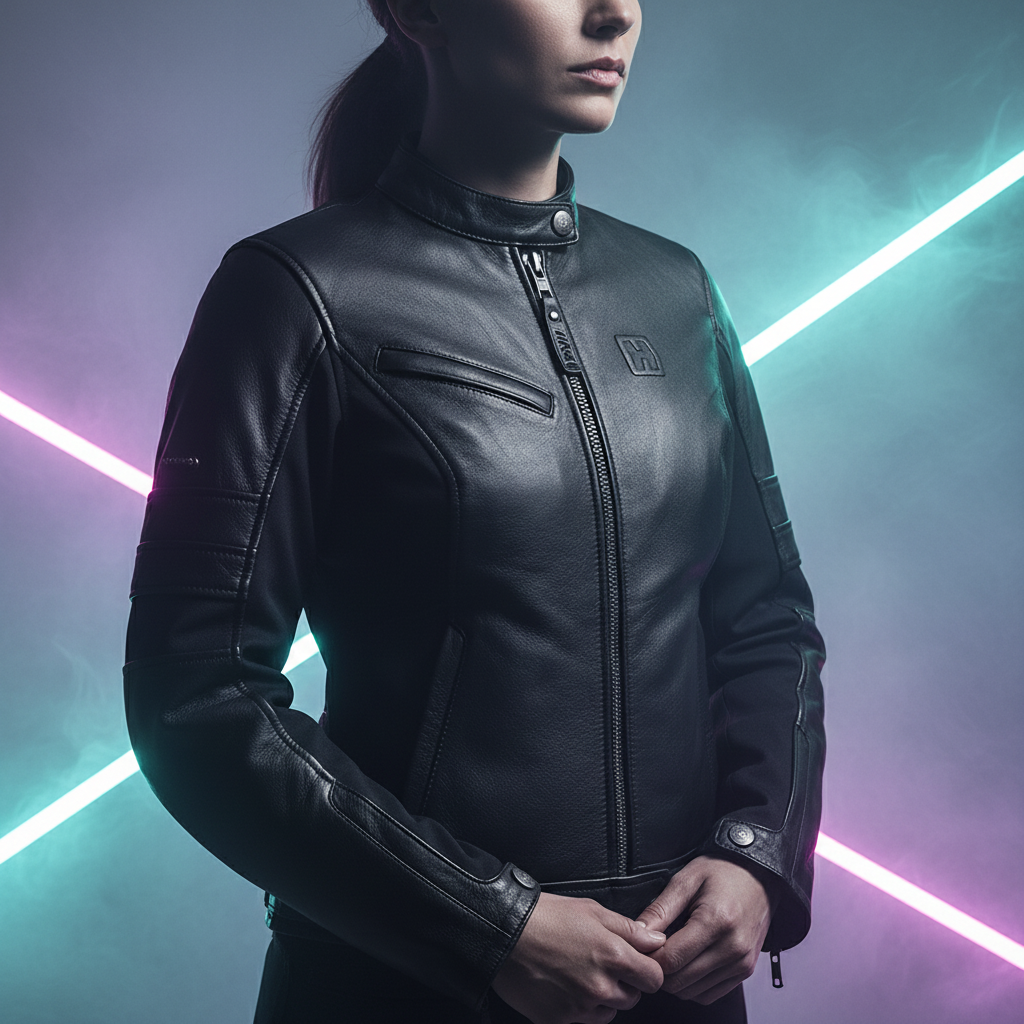 Giacca Moto in Pelle Hevik Avior Lady Donna Nero - Moon Bike - Vista 7