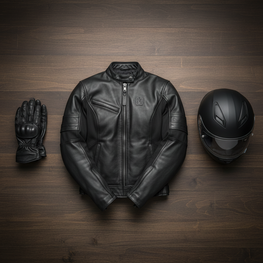 Giacca Moto in Pelle Hevik Avior Lady Donna Nero - Moon Bike - Vista 5