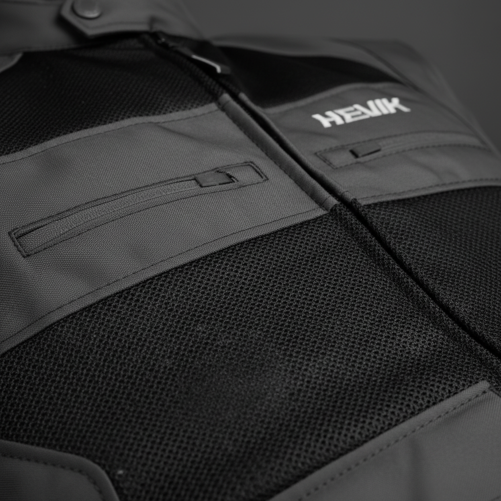 Gilet Moto Hevik Typhoon Multitasche Nero
