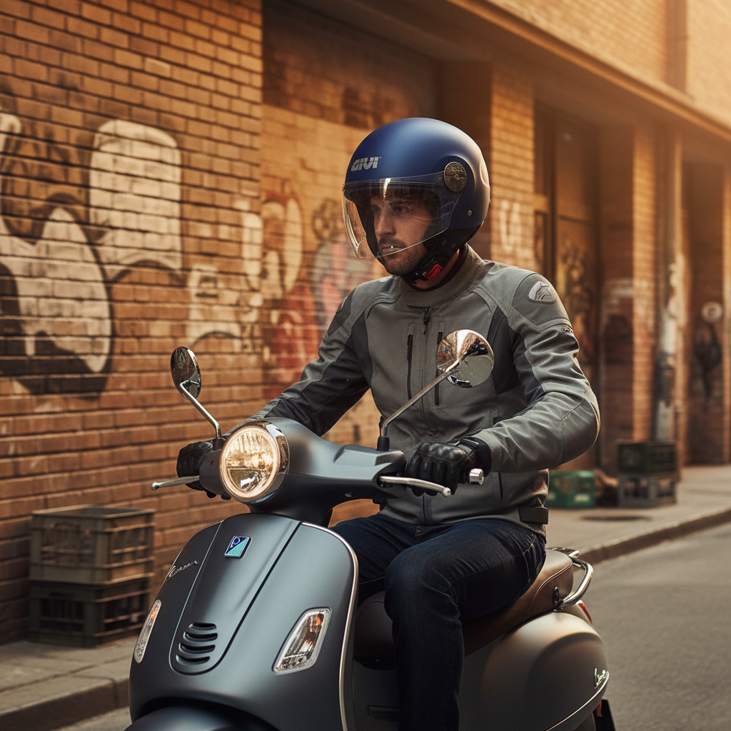 Givi 10.7 EVO D-Jet Blu Notte Opaco – Casco Demi-Jet ECE 22.06 - Moon Bike - Vista 9