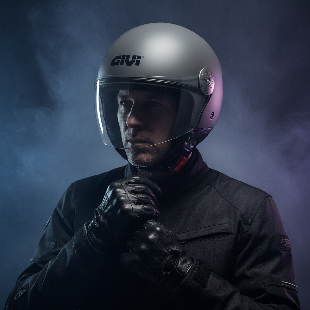 Givi 10.7 EVO D-Jet Grigio Opaco – Casco Demi-Jet ECE 22.06 - Moon Bike - Vista 6