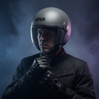 Givi 10.7 EVO D-Jet Grigio Opaco – Casco Demi-Jet ECE 22.06 - Moon Bike - Vista 6