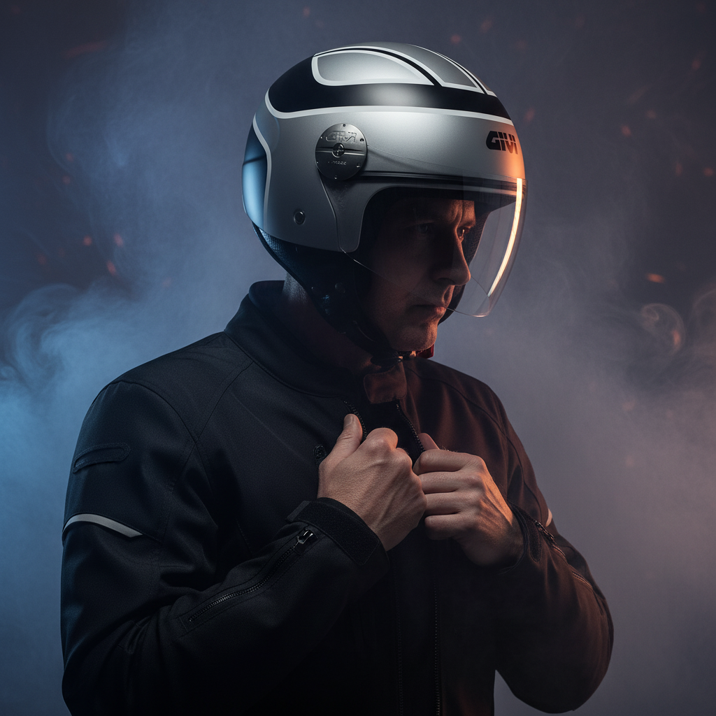 Givi 10.7 Mini-J Nero Opaco – Casco Demi-Jet ECE 22.05 - Moon Bike - Vista 7