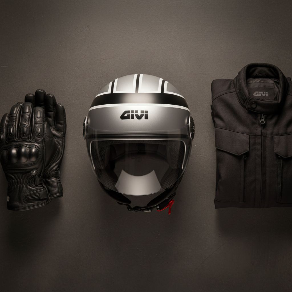 Givi 10.7 Mini-J Nero Opaco – Casco Demi-Jet ECE 22.05 - Moon Bike - Vista 4