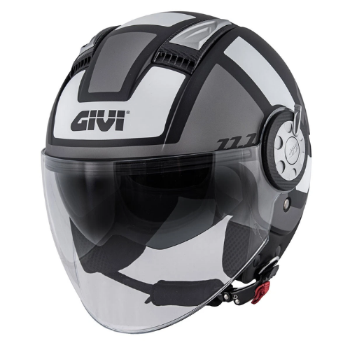 Givi 11.1 Air Jet-R Class Argento/Nero/Bianco – Casco Jet ECE 22.05 - Moon Bike - Vista 1