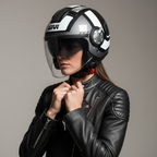 Givi 11.1 Air Jet-R Class Argento/Nero/Bianco – Casco Jet ECE 22.05 - Moon Bike - Vista 10