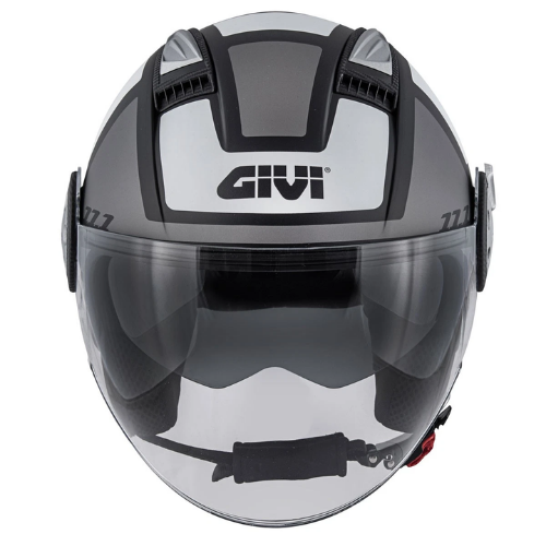 Givi 11.1 Air Jet-R Class Argento/Nero/Bianco – Casco Jet ECE 22.05 - Moon Bike - Vista 3