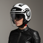 Givi 11.1 Air Jet-R Round Bianco/Nero – Casco Jet ECE 22.05 - Moon Bike - Vista 11