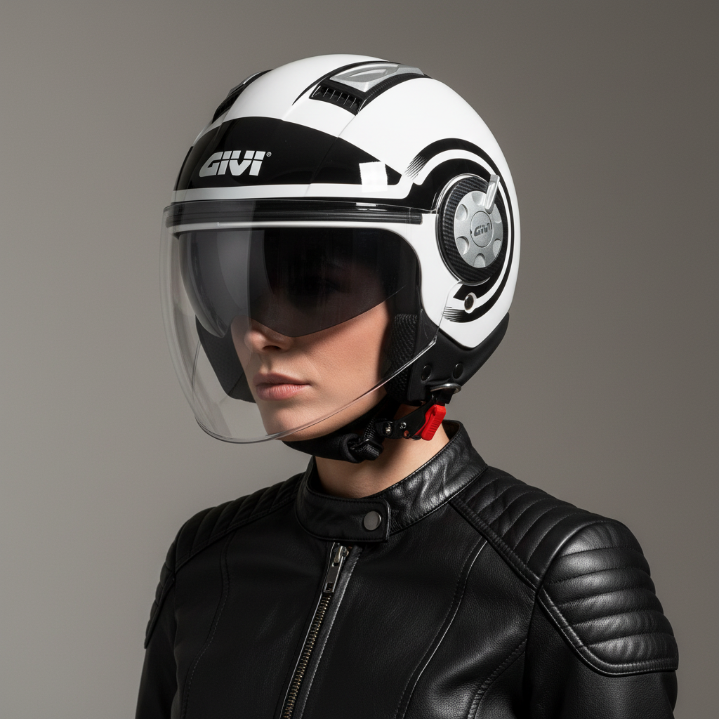 Givi 11.1 Air Jet-R Round Bianco/Nero – Casco Jet ECE 22.05 - Moon Bike - Vista 11