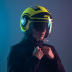Givi 11.1 Air Jet-R Round Giallo Fluo/Nero – Casco Jet ECE 22.05 - Moon Bike - Vista 13