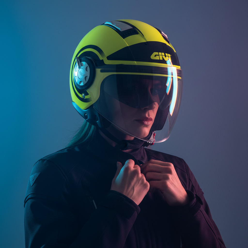 Givi 11.1 Air Jet-R Round Giallo Fluo/Nero – Casco Jet ECE 22.05 - Moon Bike - Vista 13