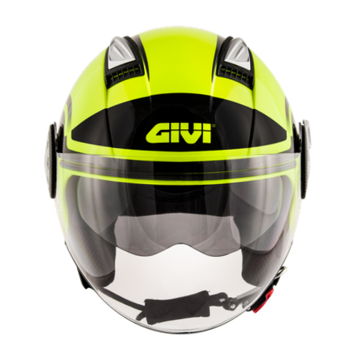 Givi 11.1 Air Jet-R Round Giallo Fluo/Nero – Casco Jet ECE 22.05 - Moon Bike - Vista 2