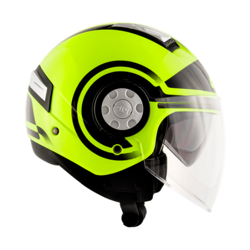 Givi 11.1 Air Jet-R Round Giallo Fluo/Nero – Casco Jet ECE 22.05 - Moon Bike - Vista 4