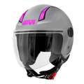 Givi 11.7B D-Jet Argento Opaco/Fucsia – Casco Demi-Jet ECE 22.06 - Moon Bike - Vista 1