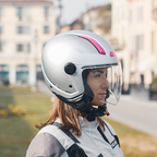 Givi 11.7B D-Jet Argento Opaco/Fucsia – Casco Demi-Jet ECE 22.06 - Moon Bike - Vista 10