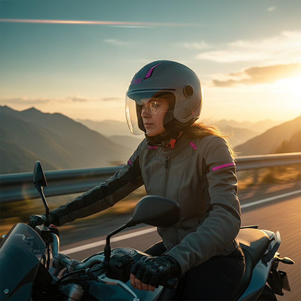 Givi 11.7B D-Jet Argento Opaco/Fucsia – Casco Demi-Jet ECE 22.06 - Moon Bike - Vista 13