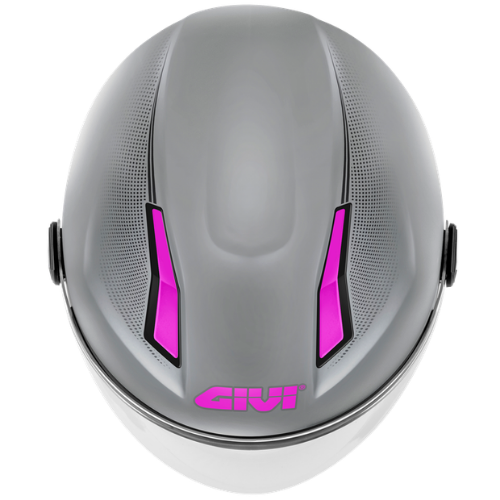 Givi 11.7B D-Jet Argento Opaco/Fucsia – Casco Demi-Jet ECE 22.06 - Moon Bike - Vista 3