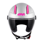 Givi 11.7B D-Jet Argento Opaco/Fucsia – Casco Demi-Jet ECE 22.06 - Moon Bike - Vista 5
