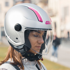 Givi 11.7B D-Jet Argento Opaco/Fucsia – Casco Demi-Jet ECE 22.06 - Moon Bike - Vista 9
