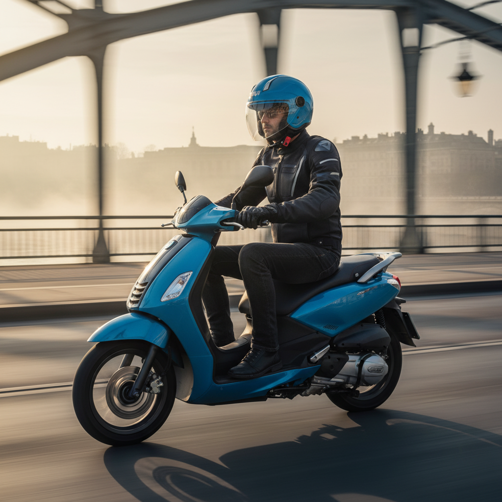 Givi 11.7B D-Jet Azzurro – Casco Demi-Jet ECE 22.06 - Moon Bike - Vista 17
