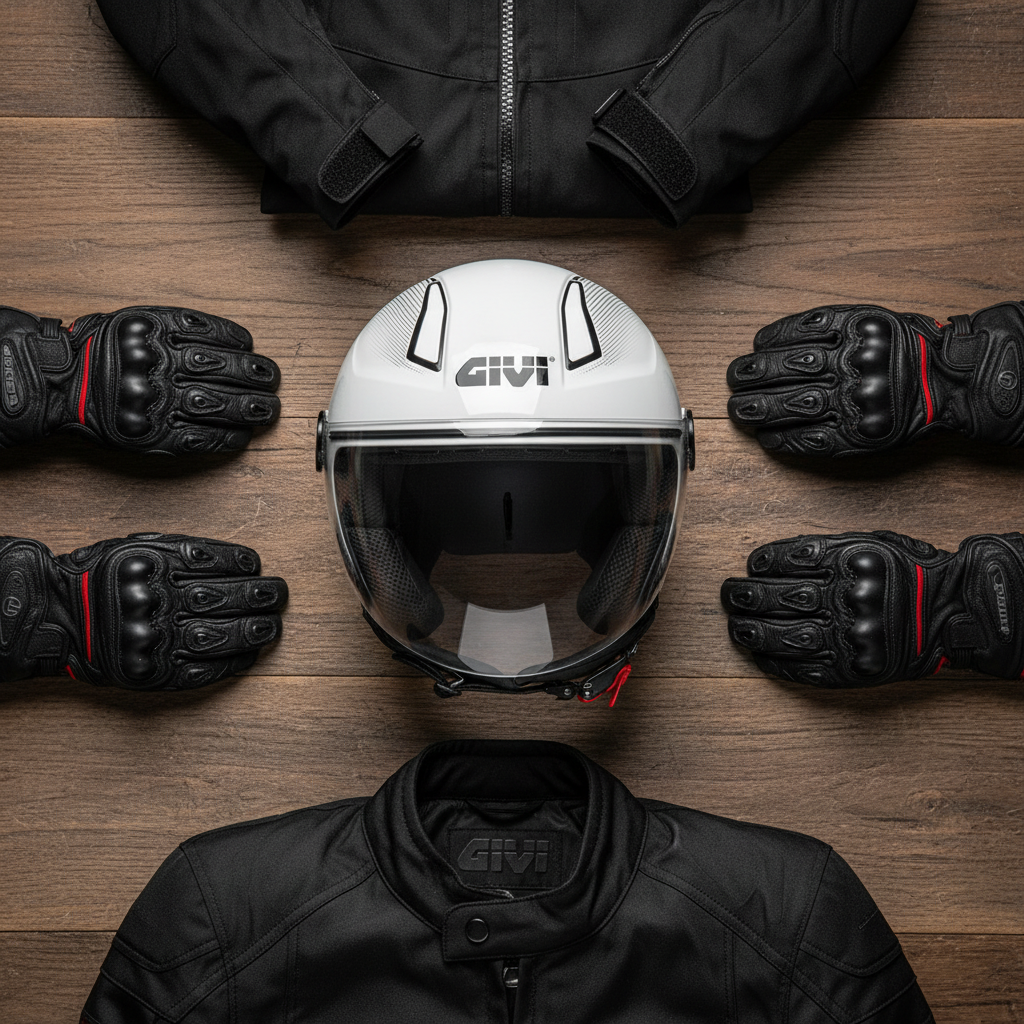 Givi 11.7B D-Jet Bianco Lucido – Casco Demi-Jet ECE 22.06 - Moon Bike - Vista 9