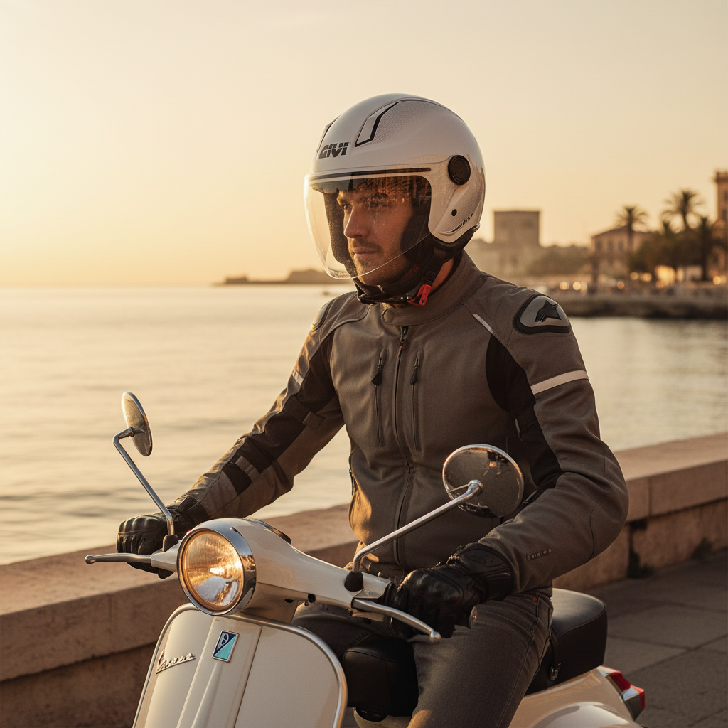Givi 11.7B D-Jet Bianco Lucido – Casco Demi-Jet ECE 22.06 - Moon Bike - Vista 14