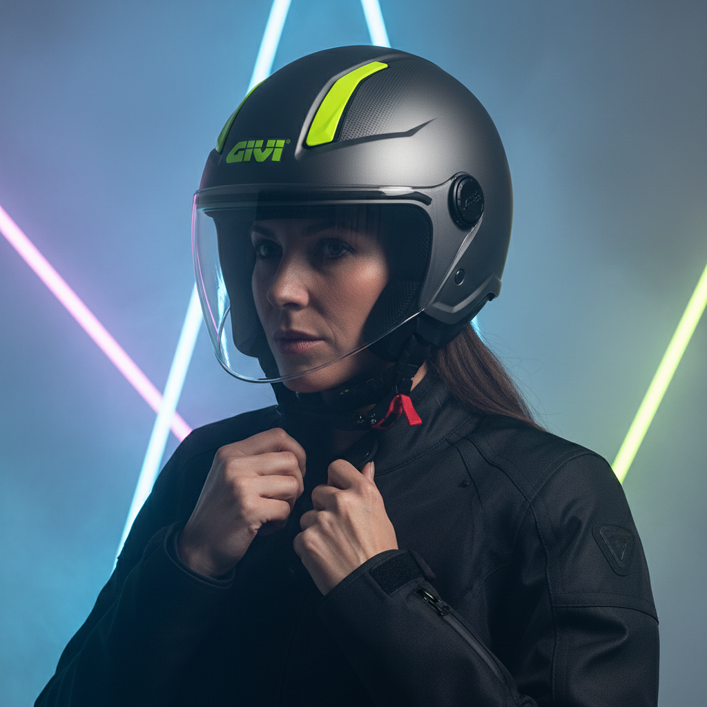 Givi 11.7B D-Jet Titanio Opaco – Casco Demi-Jet ECE 22.06 - Moon Bike - Vista 13