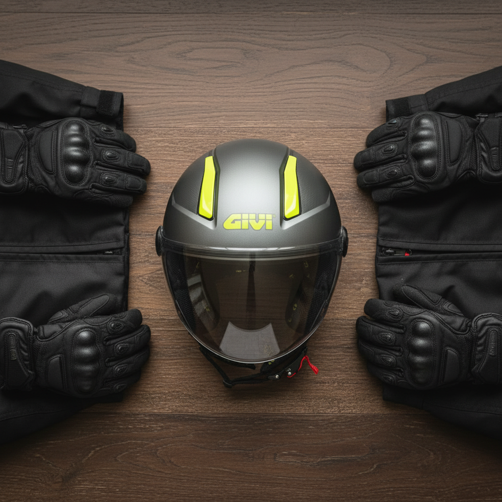 Givi 11.7B D-Jet Titanio Opaco – Casco Demi-Jet ECE 22.06 - Moon Bike - Vista 11