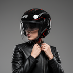 Givi 12.3 Stratos Flux Nero/Rosso – Casco Jet ECE 22.05 - Moon Bike - Vista 11