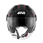 Givi 12.3 Stratos Flux Nero/Rosso – Casco Jet ECE 22.05 - Moon Bike - Vista 2