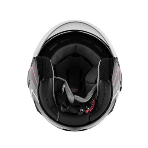 Givi 12.3 Stratos Flux Nero/Rosso – Casco Jet ECE 22.05 - Moon Bike - Vista 3