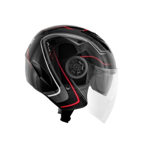 Givi 12.3 Stratos Flux Nero/Rosso – Casco Jet ECE 22.05 - Moon Bike - Vista 5