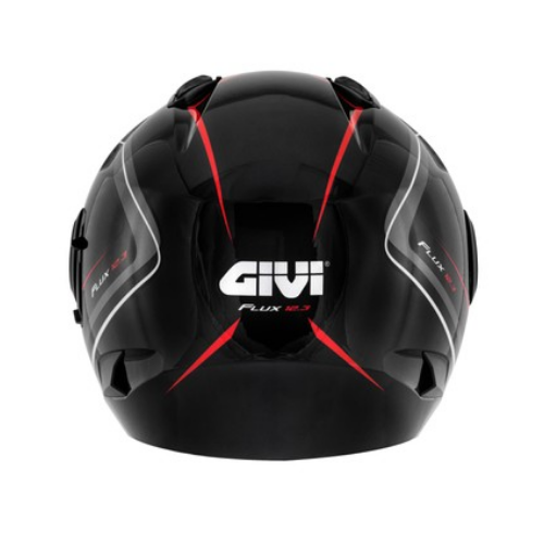 Givi 12.3 Stratos Flux Nero/Rosso – Casco Jet ECE 22.05 - Moon Bike - Vista 6