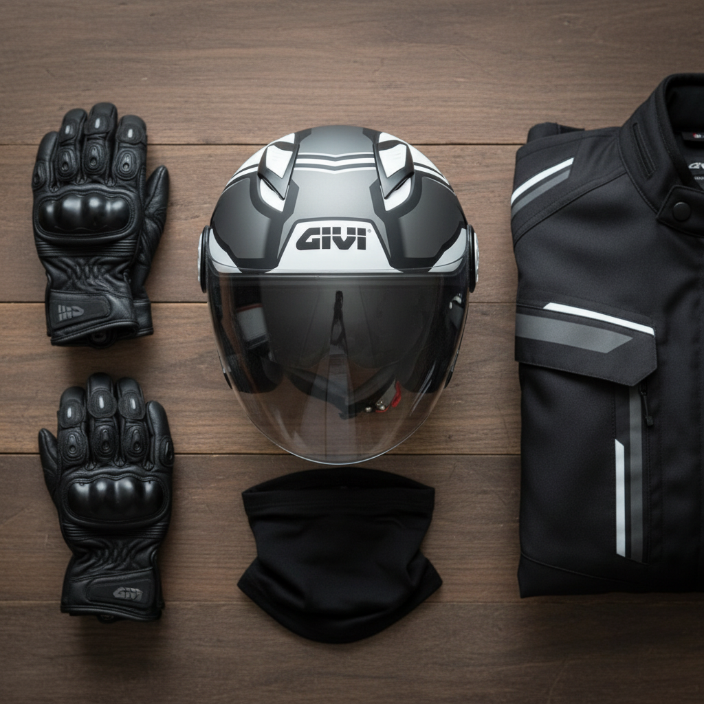 Givi 12.3 Stratos Shade Titanio/Nero/Bianco – Casco Jet ECE 22.05 - Moon Bike - Vista 9