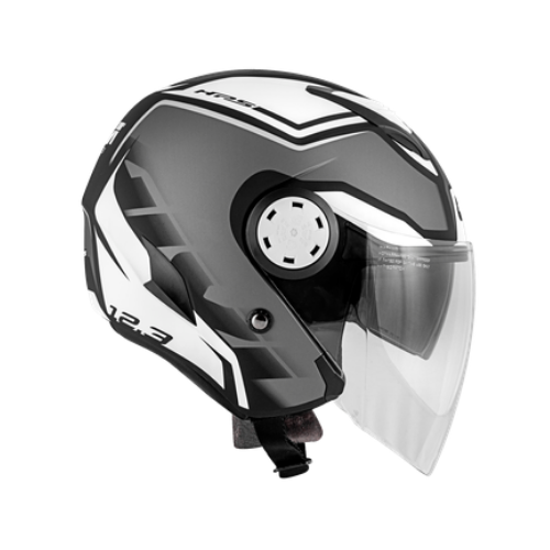 Givi 12.3 Stratos Shade Titanio/Nero/Bianco – Casco Jet ECE 22.05 - Moon Bike - Vista 3