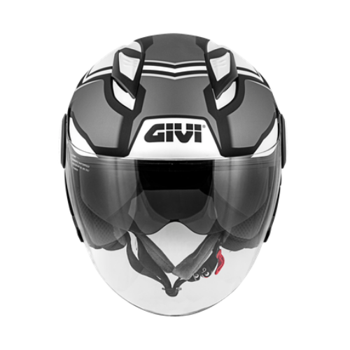 Givi 12.3 Stratos Shade Titanio/Nero/Bianco – Casco Jet ECE 22.05 - Moon Bike - Vista 6