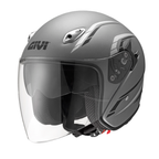 Givi 20.6 Fiber-J2 Plus Grigio Opaco – Casco Jet in Fibra ECE 22.05 - Moon Bike - Vista 1