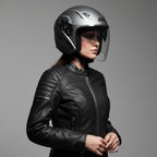 Givi 20.6 Fiber-J2 Plus Grigio Opaco – Casco Jet in Fibra ECE 22.05 - Moon Bike - Vista 6