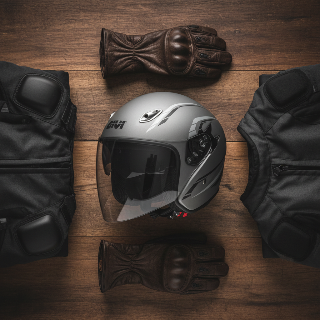Givi 20.6 Fiber-J2 Plus Grigio Opaco – Casco Jet in Fibra ECE 22.05 - Moon Bike - Vista 4