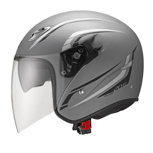 Givi 20.6 Fiber-J2 Plus Grigio Opaco – Casco Jet in Fibra ECE 22.05 - Moon Bike - Vista 2