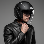 Givi 20.9 Fiberjet Gliese Nero Opaco – Casco Jet in Fibra ECE 22.05 - Moon Bike - Vista 6