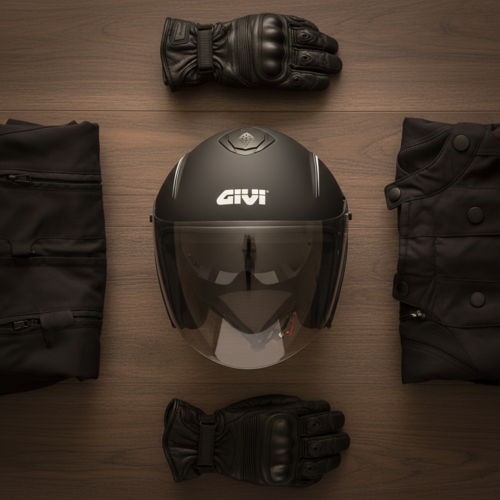 Givi 20.9 Fiberjet Gliese Nero Opaco – Casco Jet in Fibra ECE 22.05 - Moon Bike - Vista 5