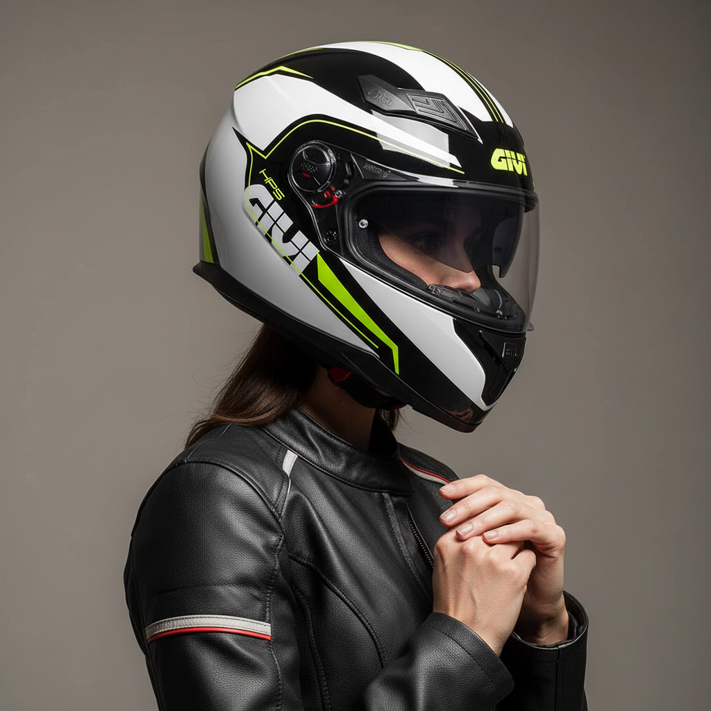 Givi 50.4 Sniper Spectrum Nero/Giallo – Casco Integrale ECE 22.05 - Moon Bike - Vista 6
