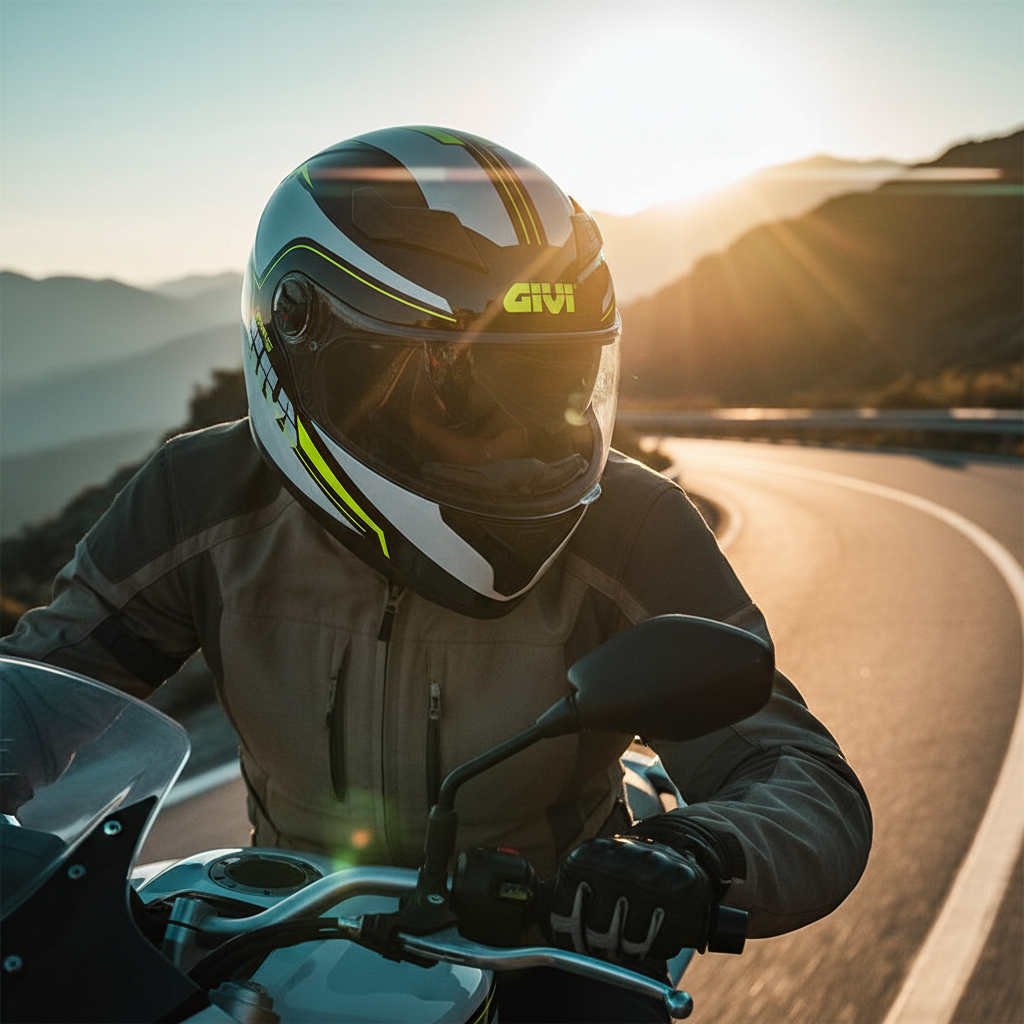 Givi 50.4 Sniper Spectrum Nero/Giallo – Casco Integrale ECE 22.05 - Moon Bike - Vista 9