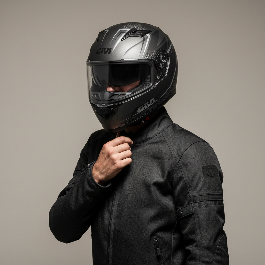 Givi 50.5 Tridion Raptor Titanio Opaco/Nero – Casco Integrale ECE 22.05 - Moon Bike - Vista 9
